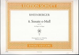 Immagine del venditore per 8. Sonate e-Moll, Opus 132 fr Orgel (= Edition Schott, No. 09746). Einzel-Ausgabe. venduto da Antiquariat Bcherstapel