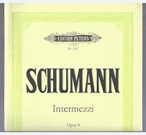 Bild des Verkufers fr Intermezzi fr Klavier zu zwei Hnden op. 4 (= Edition Peters, Nr. 2317). zum Verkauf von Antiquariat Bcherstapel