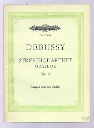 Bild des Verkufers fr Streichquartett / Quatuor op. 10 (= Edition Peters, Nr. 9125a). Studienpartitur. zum Verkauf von Antiquariat Bcherstapel