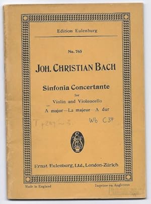 Immagine del venditore per Sinfonia Concertante A major for Violin and Violoncello with Orchestra (= Edition Eulenburg, No. 765). venduto da Antiquariat Bcherstapel