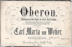 Immagine del venditore per Oberon. Romantische Oper in drei Aufzgen. Vollstndiger Clavierauszug. venduto da Antiquariat Bcherstapel