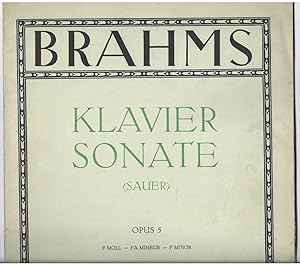 Seller image for Sonate fr Klavier zu zwei Hnden f-Moll Opus 5 (= Edition Peters, No. 3922). for sale by Antiquariat Bcherstapel