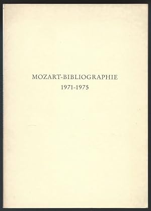 Image du vendeur pour Mozart-Bibliographie 1971 - 1975. Mit Nachtrgen zur Mozart-Bibliographie bis 1970. mis en vente par Antiquariat Bcherstapel