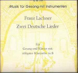 Imagen del vendedor de Two German songs for voice and piano with obbligato clarinet in B flat / Zwei deutsche Lieder fr Gesang und Klavier mit obligater Klarinette in B (= Music for voice and instrument, N.M. 249). a la venta por Antiquariat Bcherstapel