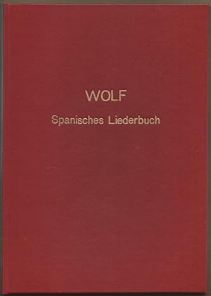 Imagen del vendedor de Spanisches Liederbuch nach Heyse und Geibel fr eine Singstimme und Klavier (= Edition Peters, Nr. 3185). Auswahl fr tiefere Stimme. a la venta por Antiquariat Bcherstapel