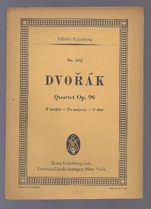 Bild des Verkufers fr Quartet F dur for 2 Violins, Viola and Violoncello op. 96 (= Edition Eulenburg, No. 302). zum Verkauf von Antiquariat Bcherstapel