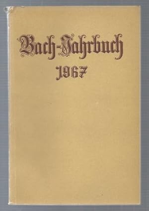 Seller image for Bach-Jahrbuch. 53. Jahrgang 1967. for sale by Antiquariat Bcherstapel