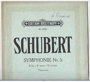 Seller image for Symphonie Nr. 5 B dur / Bb major / Sib majeur (= Edition Breitkopf, Nr. 3720). Piano solo. for sale by Antiquariat Bcherstapel