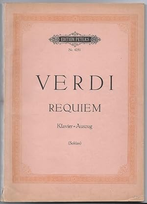 Seller image for Requiem (Totenmesse) fr vier Solostimmen (Sopran, Mezzosopran, Tenor und Bass), Chor und Orchester (= Edition Peters Nr. 4251). Klavierauszug. for sale by Antiquariat Bcherstapel