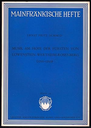 Bild des Verkufers fr Musik am Hofe der Frsten von Lwenstein-Wertheim-Rosenberg (1720-1750) (= Mainfrnkische Hefte, Heft 16). zum Verkauf von Antiquariat Bcherstapel