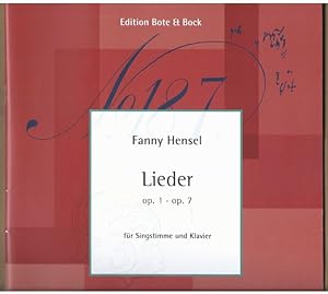 Bild des Verkufers fr Lieder op. 1 / op. 7 fr Singstimme und Klavier (= Edition Bote & Bock, BB 1525). zum Verkauf von Antiquariat Bcherstapel