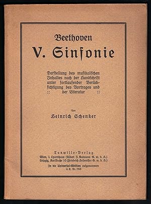 Bild des Verkufers fr Beethoven V. Sinfonie. Darstellung des musikalischen Inhaltes nach der Handschrift unter fortlaufender Bercksichtigung des Vortrages und der Literatur. zum Verkauf von Antiquariat Bcherstapel