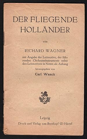 Bild des Verkufers fr Der fliegende Hollnder [Textbuch]. zum Verkauf von Antiquariat Bcherstapel