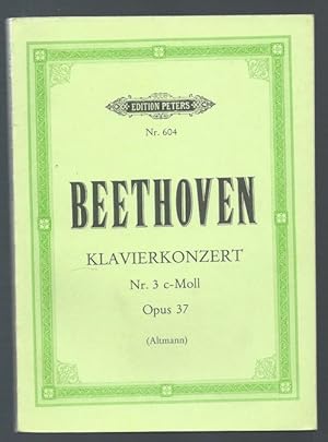 Seller image for Klavierkonzert Nr. 3 c-Moll Opus 37. Mit Kadenz des Komponisten (= Edition Peters Nr. 604). Taschenpartitur. for sale by Antiquariat Bcherstapel