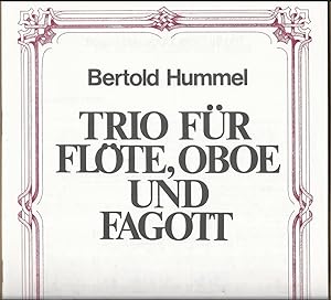 Bild des Verkufers fr Trio fr Flte, Oboe und Fagott, Opus 60. Partitur und Stimmen. zum Verkauf von Antiquariat Bcherstapel
