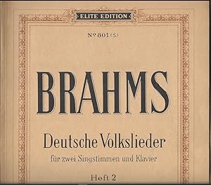 Imagen del vendedor de Deutsche Volkslieder fr zwei Singstimmen und Klavier, Heft 2 [No. 7-12] (= Elite Edition, No. 801 S.). a la venta por Antiquariat Bcherstapel