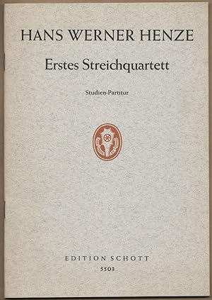 Bild des Verkufers fr Erstes Streichquartett fr zwei Violine, Viola und Violoncello (1947) (= Edition Schott, Nr. 5503). Studien-Partitur. zum Verkauf von Antiquariat Bcherstapel