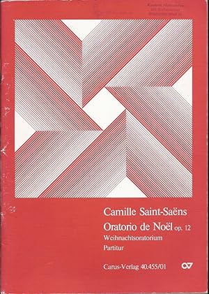 Seller image for Oratorio de Noel, Op. 12 / Weihnachtsoratorium (= Carus 40.455/01). Partitur. for sale by Antiquariat Bcherstapel