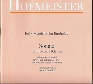 Seller image for Sonate fr Flte und Klavier nach der Sonate f-Moll fr Violine und Klavier Op. 4 (= FH 2541). for sale by Antiquariat Bcherstapel