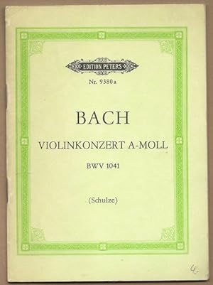 Bild des Verkufers fr Violinkonzert a-Moll BWV 1041 (= Edition Peters, Nr. 9380a). Studienpartitur. zum Verkauf von Antiquariat Bcherstapel
