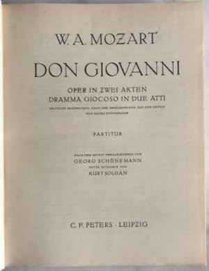 Bild des Verkufers fr Don Giovanni. Komische Oper in zwei Akten / Dramma giocoso in due atti (= Edition Peters, Nr. 4505). Partitur. zum Verkauf von Antiquariat Bcherstapel