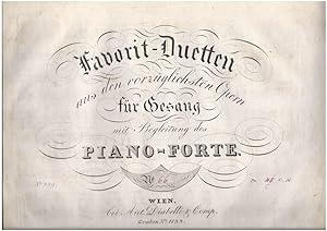 Bild des Verkufers fr Favorit-Duetten aus den vorzglichsten Opern fr Gesang mit Begleitung des Piano-Forte, No. 66. zum Verkauf von Antiquariat Bcherstapel