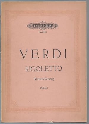 Seller image for Rigoletto. Oper in drei Akten (= Edition Peters, Nr. 2185). Klavierauszug. for sale by Antiquariat Bcherstapel