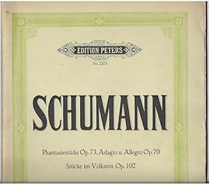 Bild des Verkufers fr Phantasiestcke Op. 73, Adagio und Allegro Op. 70, Stcke im Volkston Op. 102 (= Kompositionen fr Violoncello und Klavier. Edition Peters, Nr. 2373). Violoncello und Klavier. zum Verkauf von Antiquariat Bcherstapel