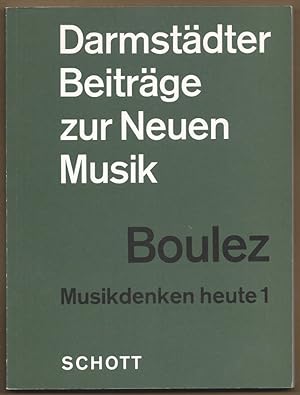 Immagine del venditore per Musikdenken heute 1 (= Darmstdter Beitrge zur Neuen Musik V). venduto da Antiquariat Bcherstapel