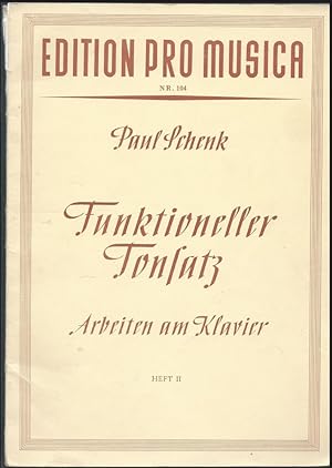 Seller image for Funktioneller Tonsatz. Arbeiten am Klavier. Heft 2: Harmonielehre auf Grundlage des Volksliedes (= Edition pro musica, Nr. 104). for sale by Antiquariat Bcherstapel