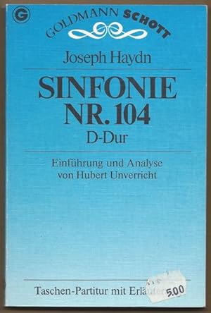 Seller image for Sinfonie Nr. 104 D-Dur. Taschenpartitur mit Erluterung. for sale by Antiquariat Bcherstapel