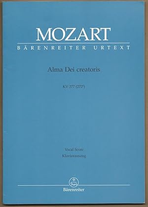 Bild des Verkufers fr Alma Dei creatoris, KV 277 (272a) (= Brenreiter 4889a). Klavierauszug nach dem Urtext der Neuen Mozart-Ausgabe. zum Verkauf von Antiquariat Bcherstapel