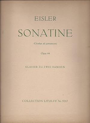 Bild des Verkufers fr Sonatine (Gradus ad parnassum) op. 44 fr Klavier zu zwei Hnden (= Collection Litolff Nr. 5217). zum Verkauf von Antiquariat Bcherstapel