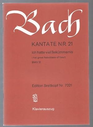 Immagine del venditore per Kantate Nr. 21. Ich hatte viel Bekmmernis. BWV 21 (= Edition Breitkopf Nr. 7021). Klavierauszug. venduto da Antiquariat Bcherstapel