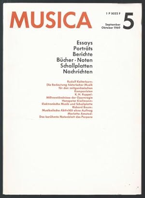 Seller image for Musica. September / Oktober 1969. Zweimonatsschrift fr alle Gebiete des Musiklebens. for sale by Antiquariat Bcherstapel