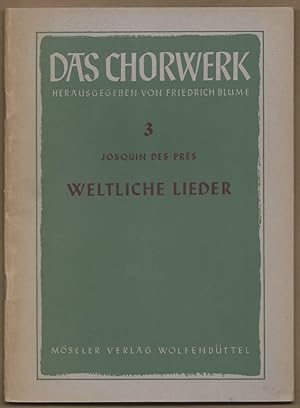 Immagine del venditore per Weltliche Lieder zu 3-5 Stimmen (= Das Chorwerk, hrsg. v. Friedrich Blume, Heft 3). venduto da Antiquariat Bcherstapel