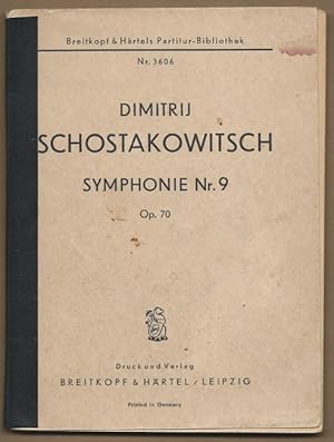 Bild des Verkufers fr Dimitrij Schostakowitsch Symphonie Nr. 9, op. 70 (= Breitkopf & Hrtels Partitur-Bibliothek Nr. 3606). zum Verkauf von Antiquariat Bcherstapel