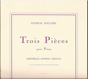 Bild des Verkufers fr Trois pieces pour piano. Pastorale, Hymne, Toccata (= HE 30.105). zum Verkauf von Antiquariat Bcherstapel