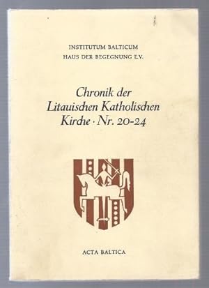 Bild des Verkufers fr Chronik der Litauischen Katholischen Kirche (= Acta Baltica, Nr. 20-24). zum Verkauf von Antiquariat Bcherstapel