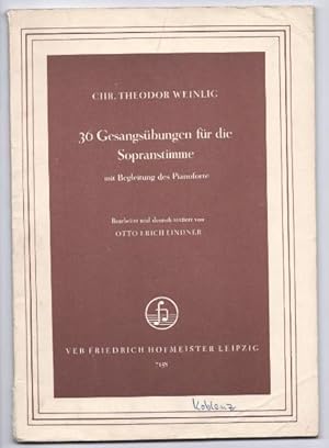 Seller image for 36 Gesangsbungen fr die Sopranstimme mit Begleitung des Pianoforte. for sale by Antiquariat Bcherstapel