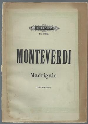 Bild des Verkufers fr 12 fnfstimmige Madrigale (= Edition Peters, No. 3232). zum Verkauf von Antiquariat Bcherstapel