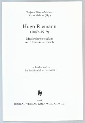 Bild des Verkufers fr Klassizismus bei Hugo Riemann. zum Verkauf von Antiquariat Bcherstapel