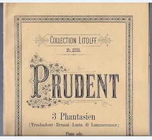 Bild des Verkufers fr 3 Phantasien fr Pianoforte (= Collection Litolff, Nr. 2086). zum Verkauf von Antiquariat Bcherstapel