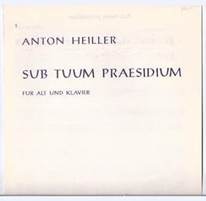 Seller image for Sub tuum praesidium fr Alt und Klavier. Partitur. for sale by Antiquariat Bcherstapel