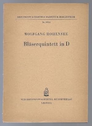 Image du vendeur pour Blserquintett in D fr Flte, Oboe, Klarinette, Horn und Fagott (= Breitkopf & Hrtels Partitur-Bibliothek, Nr. 3914). mis en vente par Antiquariat Bcherstapel