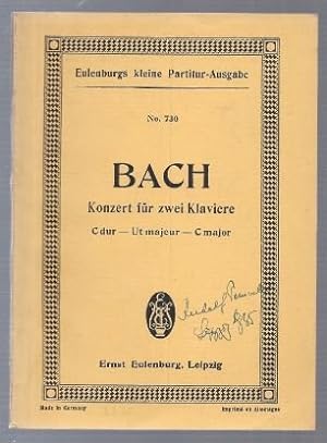 Seller image for Konzert fr zwei Klaviere C-Dur - Ut majeur - C major (= Eulenburgs kleine Partitur-Ausgabe, No. 730). for sale by Antiquariat Bcherstapel