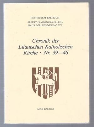 Immagine del venditore per Chronik der Litauischen Katholischen Kirche (= Acta Baltica, Nr. 39-46). venduto da Antiquariat Bcherstapel