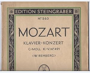 Imagen del vendedor de Klavier-Konzert in C-Moll KV 491 (= Edition Steingrber, Nr. 563). Mit unterlegtem II. Klavier (Orchesterpart). a la venta por Antiquariat Bcherstapel