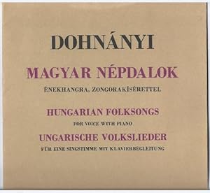 Bild des Verkufers fr Magyar Nepdalok enekhangra zongorakiserettel / Ungarische Volkslieder fr eine Singstimme mit Klavierbegleitung (Editio Musica Z. 8373). zum Verkauf von Antiquariat Bcherstapel