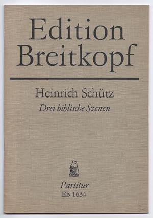 Seller image for Drei biblische Szenen fr Solostimmen, Chor, Streichinstrumente und Orgel (= Edition Breitkopf, Nr. 1634). Partitur. for sale by Antiquariat Bcherstapel